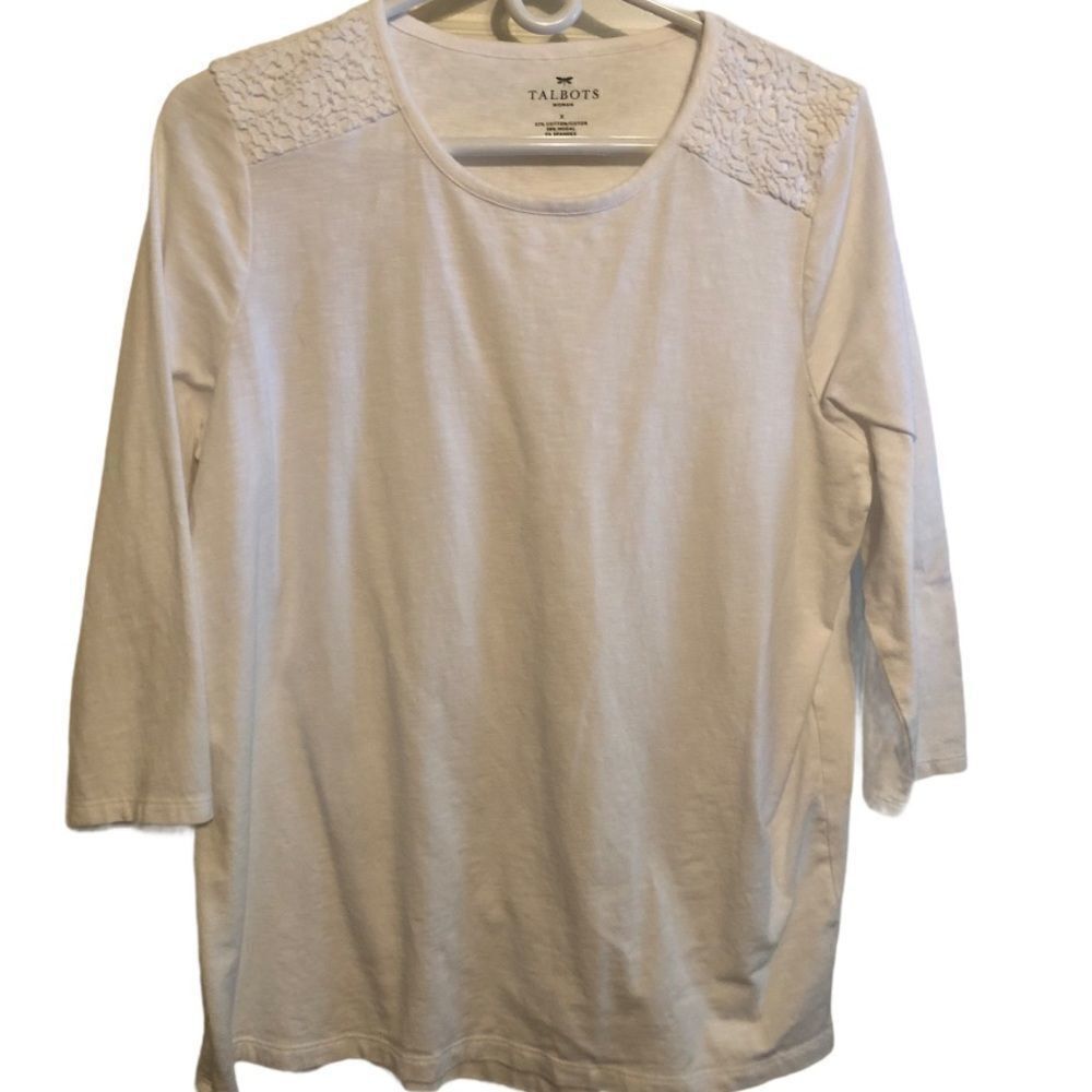 Talbots NWOT Lace Trim Tee X